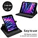 Custodia Per Tablet Compatibile Con Medion Lifetab P8513 In Nero - Coperchio Protettivo A 360 Gradi Fatto Di Finta Pelle Con Funzione Di Stand E Banda Elastica - Foto miniatura 2