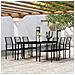 Set Mobili Da Pranzo Da Giardino 7 Pz Nero - Foto miniatura 1