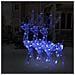 Decorazioni Natalizie Renne In Acrilico 3 Pz 120 Cm Blu - Foto miniatura 1
