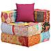 Pouf Modulare Con Cuscino In Tessuto Patchwork - Foto miniatura 6
