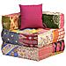 Pouf Modulare Con Cuscino In Tessuto Patchwork - Foto miniatura 7