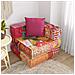 Pouf Modulare Con Cuscino In Tessuto Patchwork - Foto miniatura 8