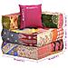 Pouf Modulare Con Cuscino In Tessuto Patchwork - Foto miniatura 9