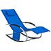 Sdraio Da Giardino Poltrona A Dondolo Con Poggiatesta E Taschina Blu Chiaro Ogs28-kb - Foto miniatura 1