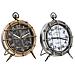 Orologio Da Tavolo Dkd Home Decor Mappamondo 22 X 17 X 29 Cm Cristallo Argentato Nero Dorato Bianco Ferro (2 Unità) - Foto miniatura 1