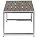 Tavolino Da Giardino Alluminio Anodizzato Grigio Scuro 90 X 50 Cm Salerno - Foto miniatura 2