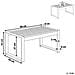 Tavolino Da Giardino Alluminio Anodizzato Grigio Scuro 90 X 50 Cm Salerno - Foto miniatura 3
