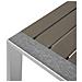 Tavolino Da Giardino Alluminio Anodizzato Grigio Scuro 90 X 50 Cm Salerno - Foto miniatura 5