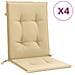 Cuscini Sedia Schiena Bassa 4 Pz Beige Mélange 100x50x4 Tessuto - Foto miniatura 2