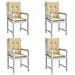 Cuscini Sedia Schiena Bassa 4 Pz Beige Mélange 100x50x4 Tessuto - Foto miniatura 1