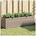 Fioriera Da Giardino Con 3 Vasi Grigia 105x30x32 Cm Polyrattan - Foto miniatura 1