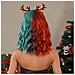 Capelli Ricci Ondulati Lunghi Fino Alle Spalle Di Natale Con Parrucche Con Frangia Multicolor - Foto miniatura 4