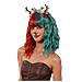 Capelli Ricci Ondulati Lunghi Fino Alle Spalle Di Natale Con Parrucche Con Frangia Multicolor - Foto miniatura 1