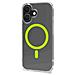 Apple Iphone 16 Cover In Morbido Tpu Trasparente Compatibile Magsave Modulo Magnetico Circolare Giallo Fluo - Foto miniatura 1