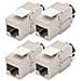Cat 6a Keystone Jack Shielded 4 Pcs. Tool Free Connection (dn-93617-4) - Foto miniatura 1