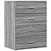 Credenza Grigio Sonoma 60x39x80 Cm In Legno Multistrato - Foto miniatura 2