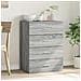 Credenza Grigio Sonoma 60x39x80 Cm In Legno Multistrato - Foto miniatura 3