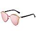 Eleganti Occhiali Da Sole A Specchio Con Montatura Dorata Pink - Foto miniatura 1