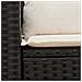 Divano da Giardino con Cuscini a 2 Posti Nero in Polyrattan - Foto miniatura 9
