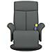 Poltrona Reclinabile Massaggio Poggiapiedi Grigio Scuro Tessuto - Foto miniatura 3