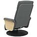 Poltrona Reclinabile Massaggio Poggiapiedi Grigio Scuro Tessuto - Foto miniatura 5