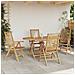 Sedie da Giardino  Pieghevoli 4 pcs in Legno Massello di Teak, Sedie da Giardino  2 pcs in Legno Massello di Teak - Foto miniatura 3