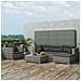 Set Divani da Giardino 6 pz con Cuscini in Polyrattan Grigio - Foto miniatura 2