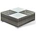 Set Divani da Giardino 6 pz con Cuscini in Polyrattan Grigio - Foto miniatura 7