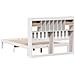 Letto Libreria senza Materasso Bianco 160x200 cm Legno di Pino - Foto miniatura 6