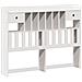 Letto Libreria senza Materasso Bianco 160x200 cm Legno di Pino - Foto miniatura 7