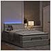 Pouf Letto con Materasso e LED Grigio Chiaro 120x190cm Velluto - Foto miniatura 3