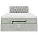 Pouf Letto con Materasso e LED Grigio Chiaro 120x190cm Velluto - Foto miniatura 8