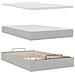 Pouf Letto con Materasso e LED Grigio Chiaro 120x190cm Velluto - Foto miniatura 9