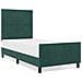 Struttura Letto Verde Scuro 90x190 cm Velluto - Foto miniatura 4