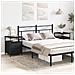 Comodini 2 pcs Nero Rovere 44x45x60 cm Legno ingegnerizzato - Foto miniatura 2