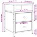 Comodini 2 pcs Nero Rovere 44x45x60 cm Legno ingegnerizzato - Foto miniatura 7