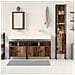 Mobile da Bagno con Lavabo Integrato in Legno Antico - Foto miniatura 4