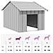 Casetta per Cani con Tetto 83x130x85 cm Acciaio Zincato - Foto miniatura 8