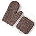 Set Di Guanti E Presine Per Forno A Microonde Da Cucina - Protezione Termica Brown - Foto miniatura 2