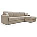 Chris Divano Letto Angolare Con Penisola In Simil Cotone T13 Beige - Foto miniatura 1