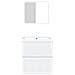 Mobile da Bagno con Lavabo e Specchio Bianco - Foto miniatura 4