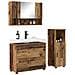 Set di mobili per il bagno con cassetto 3 pcs Legno vecchio - Foto miniatura 3