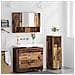 Set di mobili per il bagno con cassetto 3 pcs Legno vecchio - Foto miniatura 4