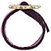 Anello Regolabile In Pelle Viola-oro ""cadmi"" - Foto miniatura 4