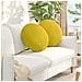 Cuscini per Seduta 2 pcs Giallo Ø 40 x 13 cm Velluto - Foto miniatura 2