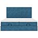 Struttura Letto Pouf con Materassi 160x200 cm Velluto - Foto miniatura 8