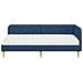Cornice del letto ad angolo Blu 100 x 200 cm Tessuto - Foto miniatura 5
