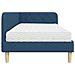 Cornice del letto ad angolo Blu 100 x 200 cm Tessuto - Foto miniatura 8
