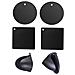 Set Di Sottopentola In Silicone E Guanti Da Forno, 6 Pezzi: Cuscinetti A Nido D'ape Quadrati E Rotondi Con Clip Resistenti Al Calore Black - Foto miniatura 3