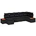 Set Divano da Giardino con cuscino 8 pcs Nero Polyrattan - Foto miniatura 1